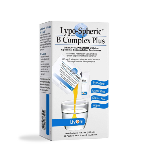 Lypo-Spheric Vitamin B-Complex Plus | Liposomal Technology From Livon-Labs USA - 30 Sachets