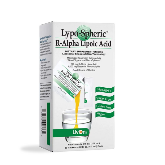 Lypo-Spheric R-Alpha Lipoic Acid | Liposomal Technology From Livon-Labs USA - 30 Sachets