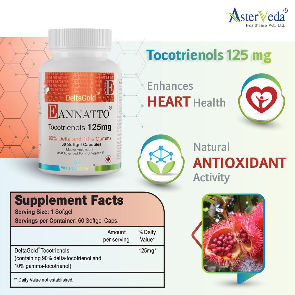 Tocotrienols Vitamin E 125 mg Supplements | Master Antioxidant