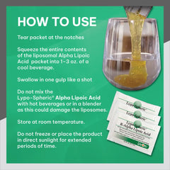 Lypo-Spheric R-Alpha Lipoic Acid | Liposomal Technology From Livon-Labs USA - 30 Sachets