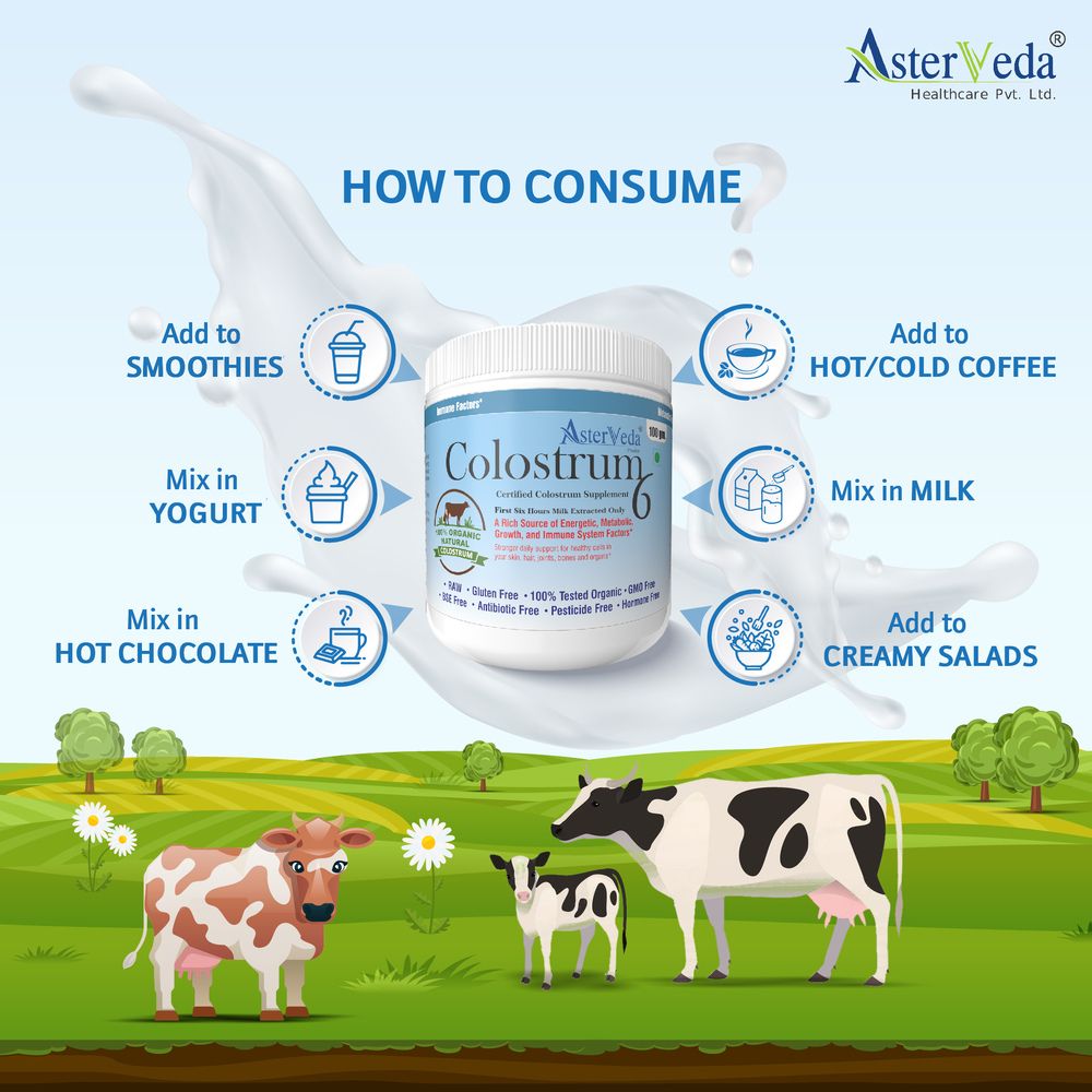 Colostrum Powder Organic Gir Cow| A2 Milk | Freeze Dried| Immunity System Support