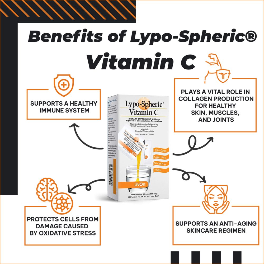 Lypo-Spheric® Vitamin C – Liposomal Technology from Livon-Labs USA- 30 Sachet