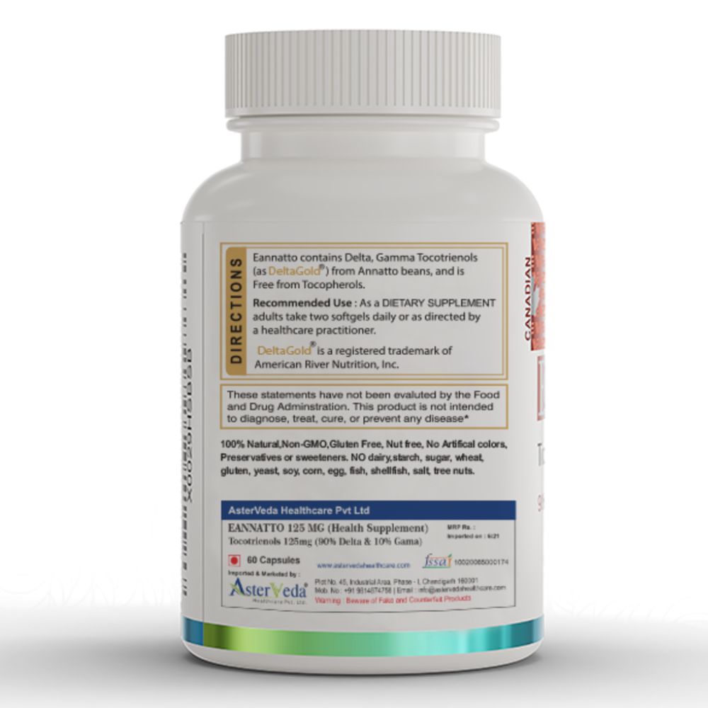 Tocotrienols Vitamin E 125 mg Supplements | Master Antioxidant