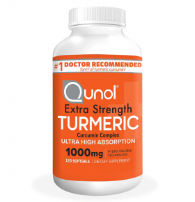 Qunol Extra Strength Turmeric Curcumin Complex 1000Mg | Absorb 40x  Better - 120 Softgels
